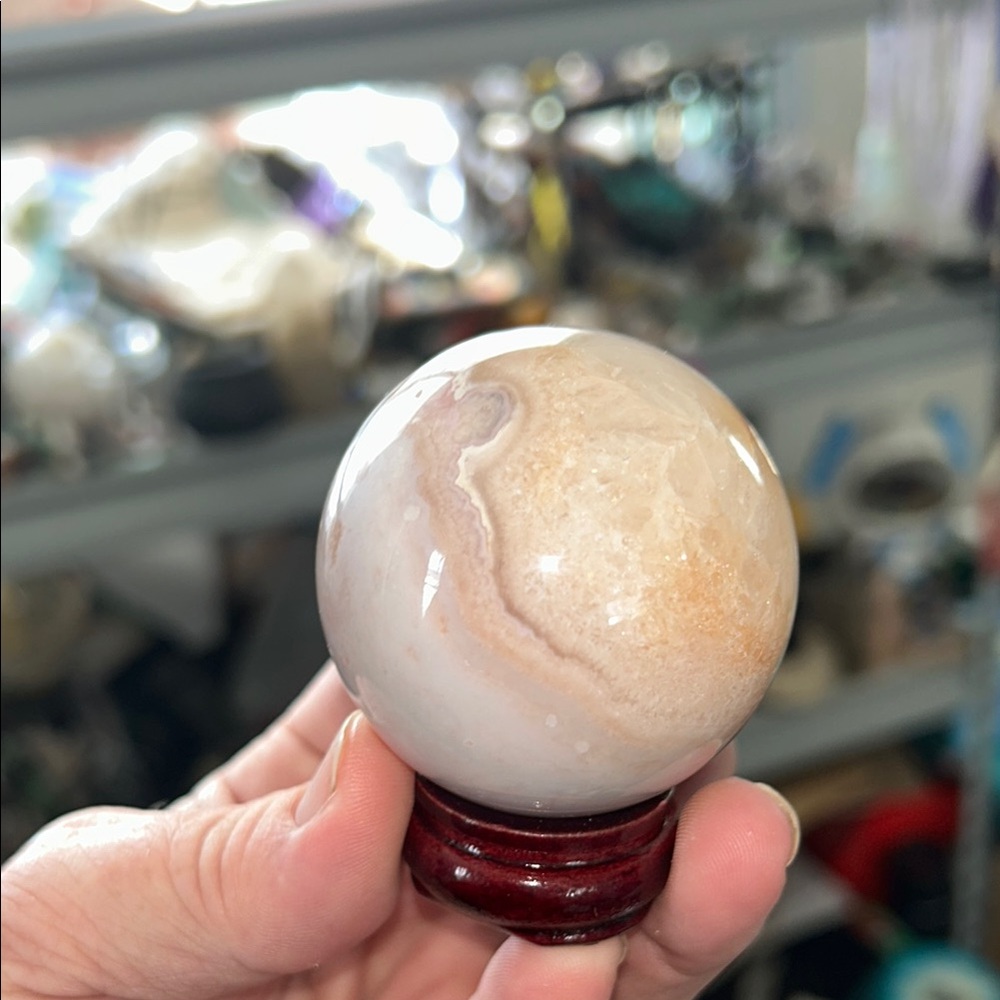 Pink amethyst sphere